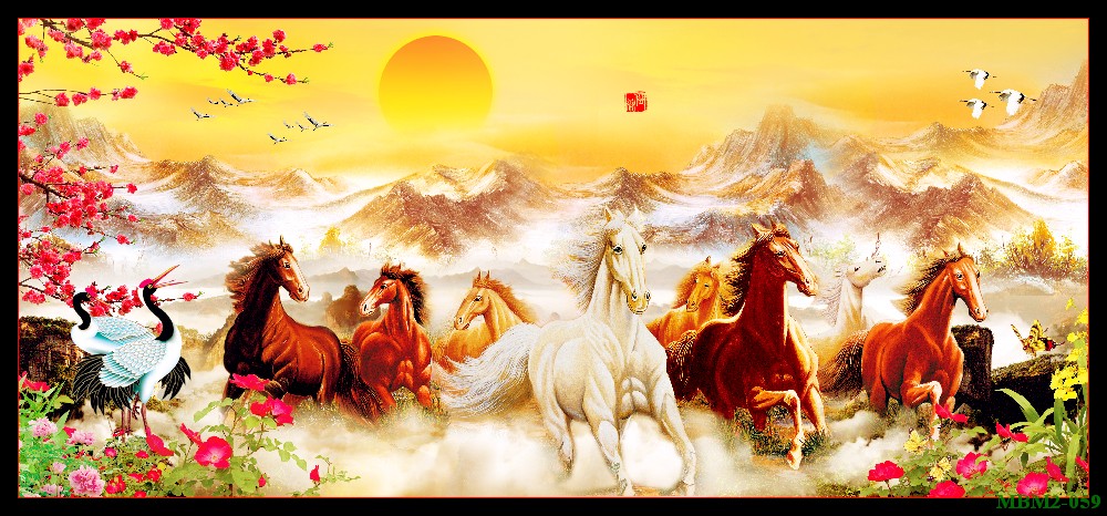 Tranh ngựa - bát mã - Mã đáo MBM2-059